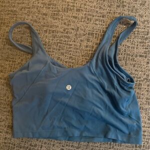 Blue align tank with built in bra size 8